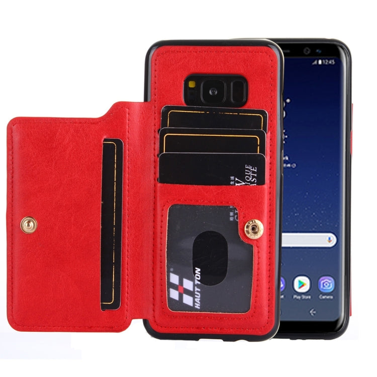 For Galaxy S8 Crazy Horse Texture Leather Back Protective Case with Card Slots