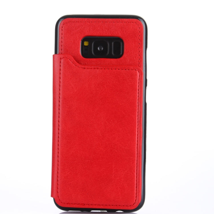 For Galaxy S8 Crazy Horse Texture Leather Back Protective Case with Card Slots