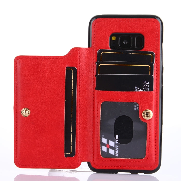 For Galaxy S8 Crazy Horse Texture Leather Back Protective Case with Card Slots