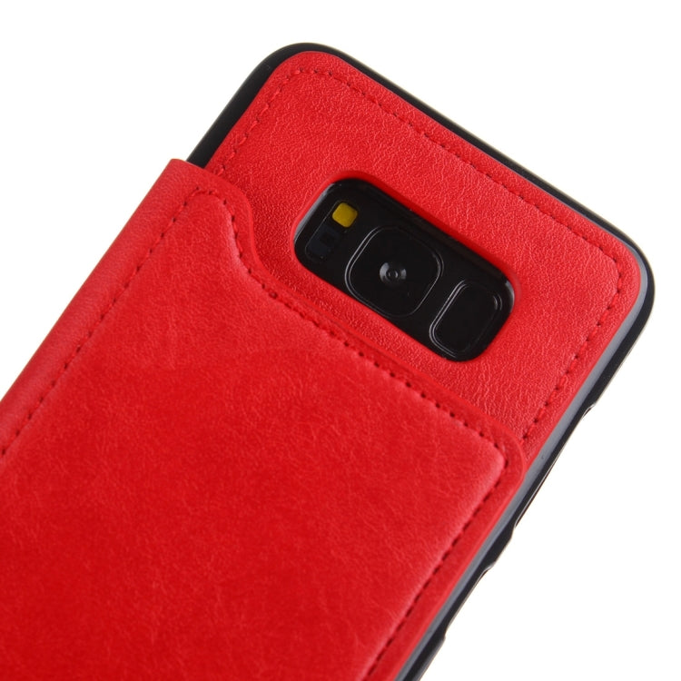 For Galaxy S8 Crazy Horse Texture Leather Back Protective Case with Card Slots