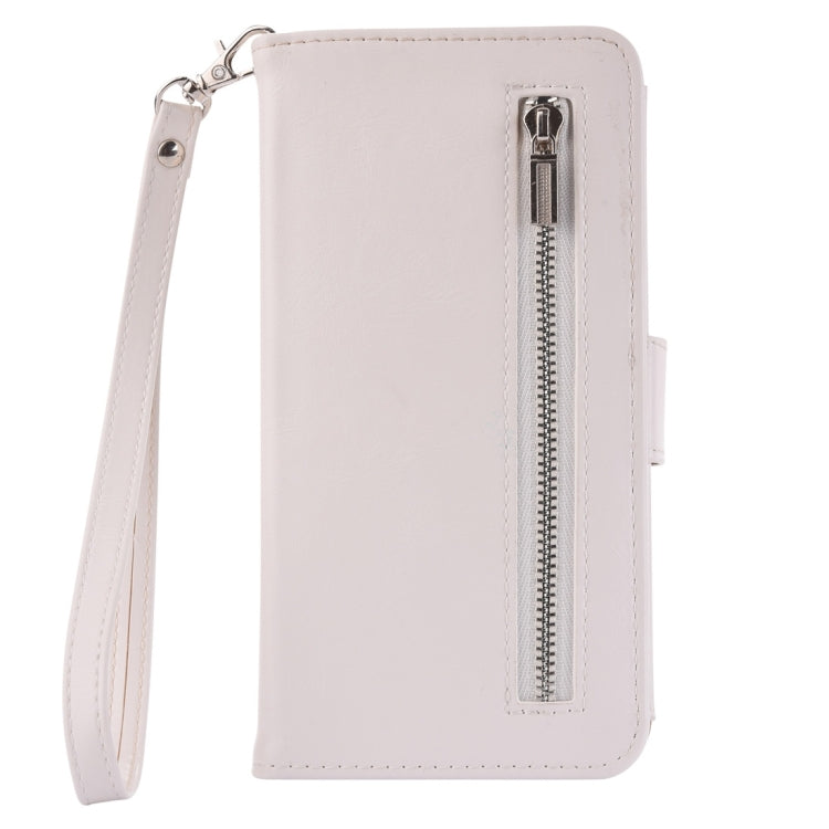 For Galaxy S8 Crazy Horse Texture Zipper Horizontal Flip Leather Case with Detachable Back Protective Case & Card Slots & Photo Frame & Lanyard