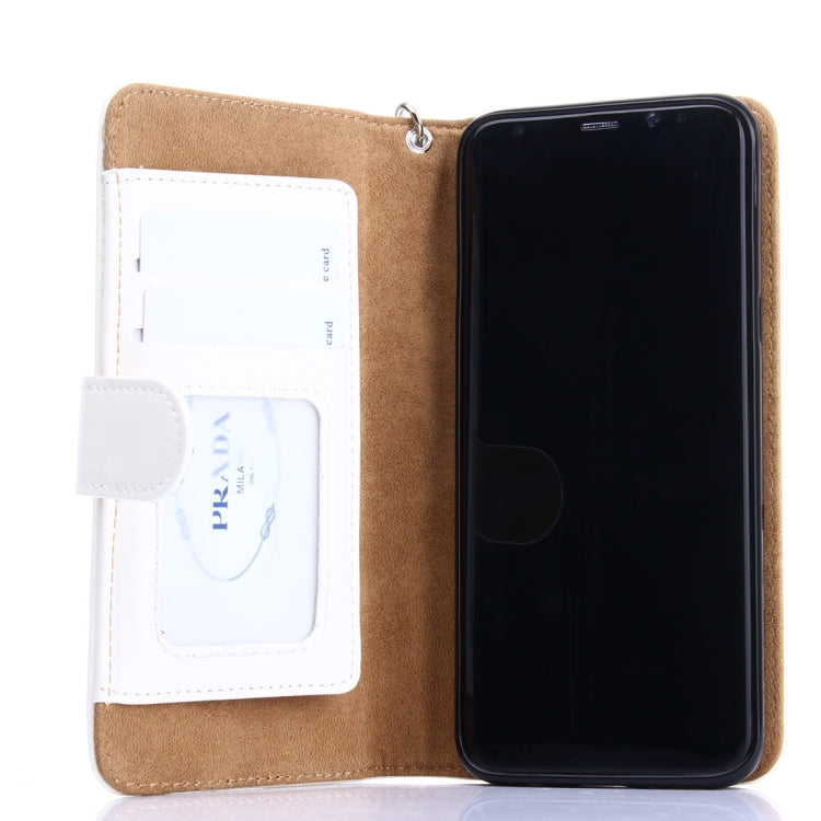 For Galaxy S8 Crazy Horse Texture Zipper Horizontal Flip Leather Case with Detachable Back Protective Case & Card Slots & Photo Frame & Lanyard