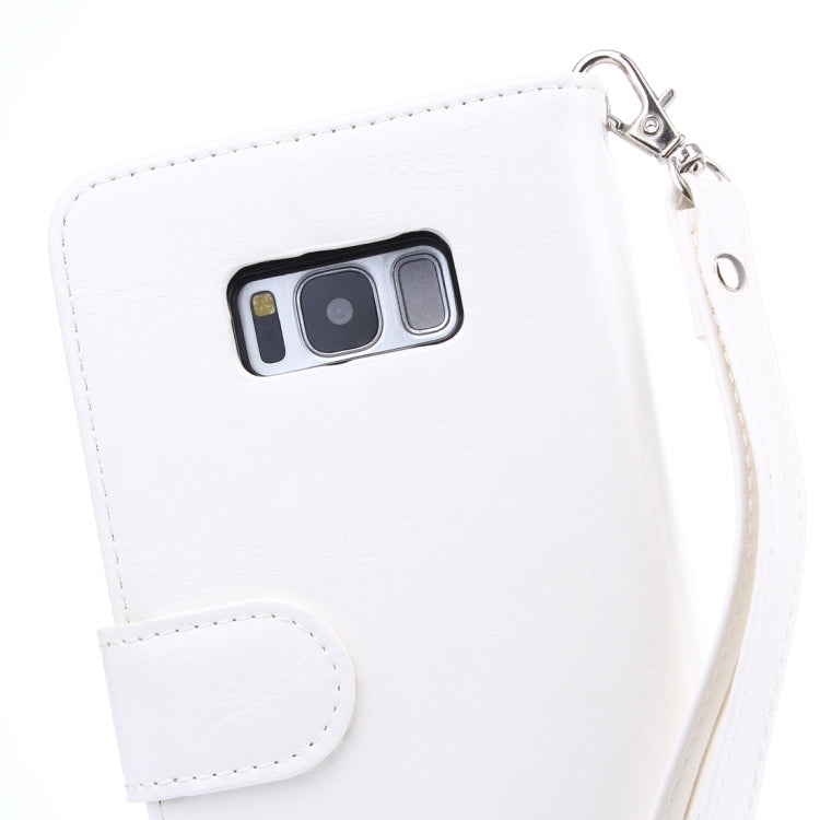 For Galaxy S8 Crazy Horse Texture Zipper Horizontal Flip Leather Case with Detachable Back Protective Case & Card Slots & Photo Frame & Lanyard