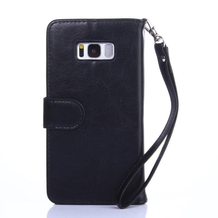 For Galaxy S8 + / G9550 Crazy Horse Texture Zipper Horizontal Flip Leather Case with Detachable Back Protective Case & Card Slots & Photo Frame & Lanyard
