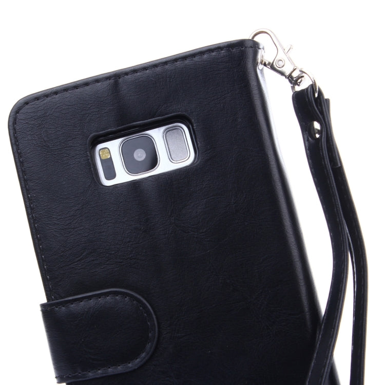 For Galaxy S8 + / G9550 Crazy Horse Texture Zipper Horizontal Flip Leather Case with Detachable Back Protective Case & Card Slots & Photo Frame & Lanyard