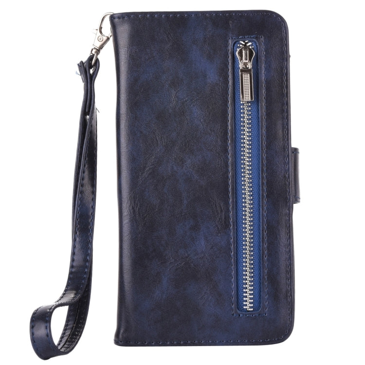For Galaxy S8 + / G9550 Crazy Horse Texture Zipper Horizontal Flip Leather Case with Detachable Back Protective Case & Card Slots & Photo Frame & Lanyard