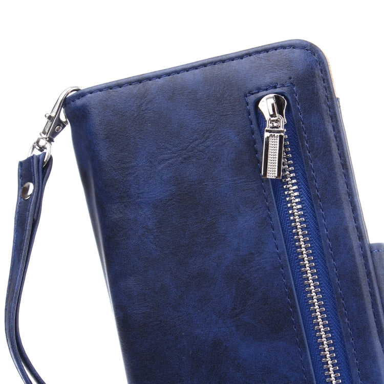 For Galaxy S8 + / G9550 Crazy Horse Texture Zipper Horizontal Flip Leather Case with Detachable Back Protective Case & Card Slots & Photo Frame & Lanyard