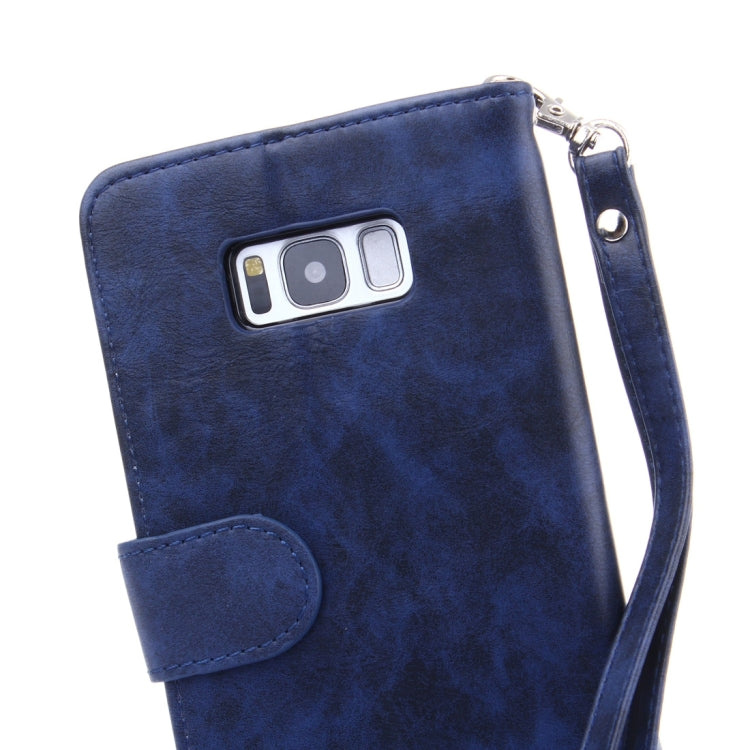 For Galaxy S8 + / G9550 Crazy Horse Texture Zipper Horizontal Flip Leather Case with Detachable Back Protective Case & Card Slots & Photo Frame & Lanyard