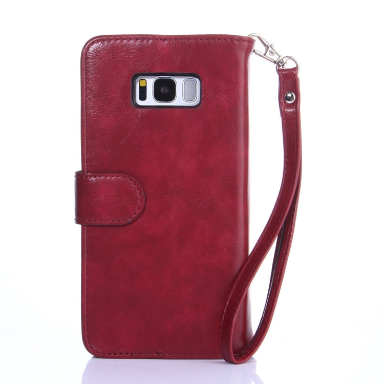 For Galaxy S8 + / G9550 Crazy Horse Texture Zipper Horizontal Flip Leather Case with Detachable Back Protective Case & Card Slots & Photo Frame & Lanyard