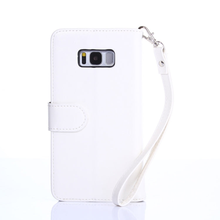 For Galaxy S8 + / G9550 Crazy Horse Texture Zipper Horizontal Flip Leather Case with Detachable Back Protective Case & Card Slots & Photo Frame & Lanyard