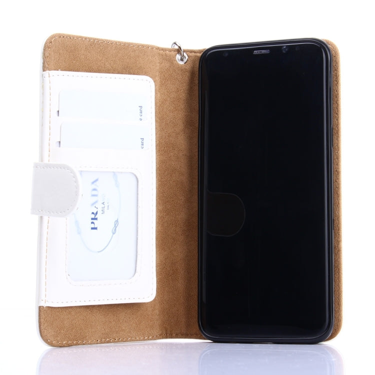 For Galaxy S8 + / G9550 Crazy Horse Texture Zipper Horizontal Flip Leather Case with Detachable Back Protective Case & Card Slots & Photo Frame & Lanyard