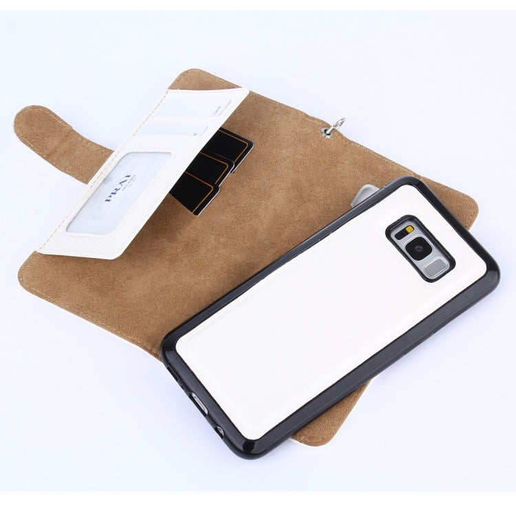 For Galaxy S8 + / G9550 Crazy Horse Texture Zipper Horizontal Flip Leather Case with Detachable Back Protective Case & Card Slots & Photo Frame & Lanyard