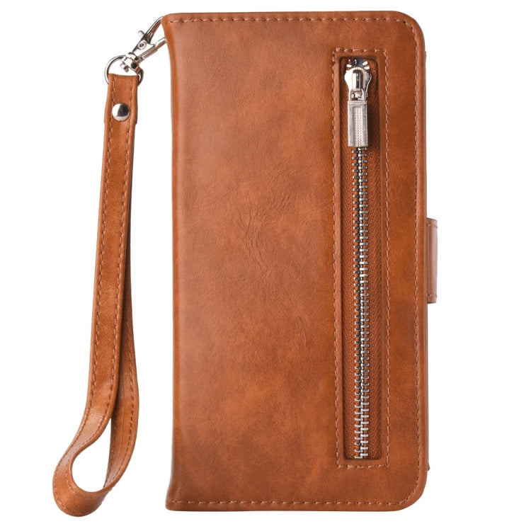 For Galaxy S8 + / G9550 Crazy Horse Texture Zipper Horizontal Flip Leather Case with Detachable Back Protective Case & Card Slots & Photo Frame & Lanyard