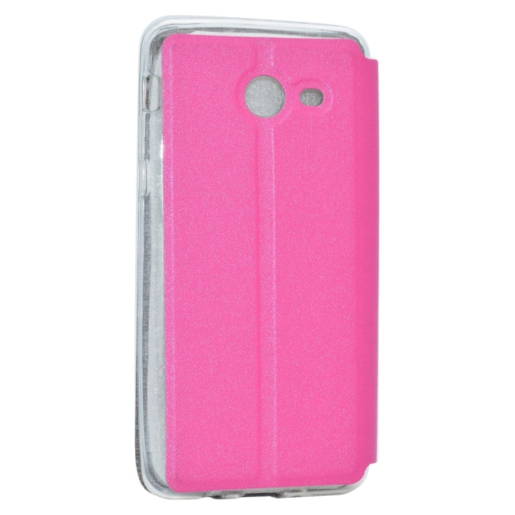 For Galaxy J3 (2017) (US Version) Frosted Texture Horizontal Flip Leather Case with Call Display ID & SlideUnlock Slip & Holder
