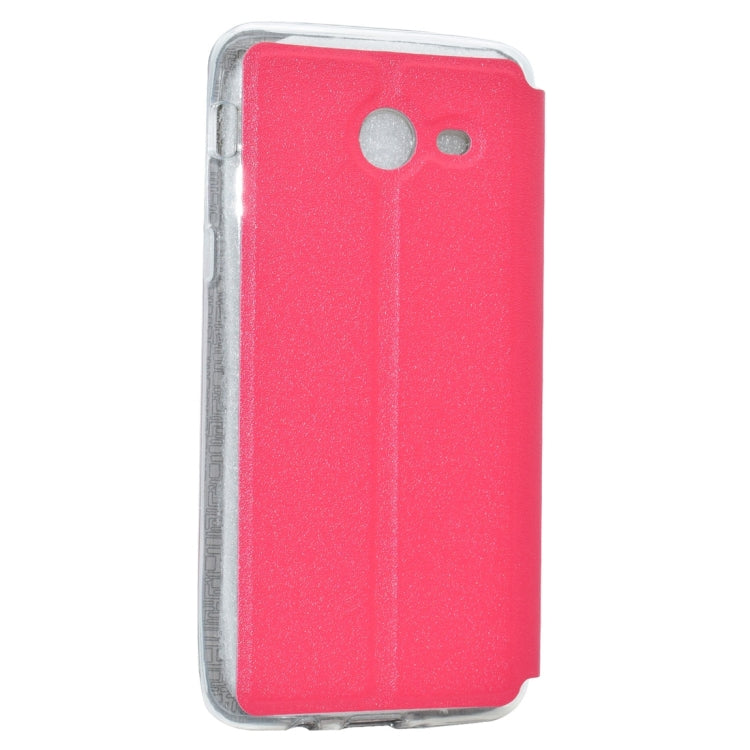 For Galaxy J3 (2017) (US Version) Frosted Texture Horizontal Flip Leather Case with Call Display ID & SlideUnlock Slip & Holder