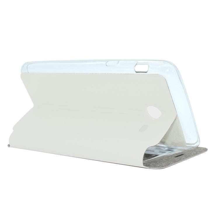 For Galaxy J3 (2017) (US Version) Frosted Texture Horizontal Flip Leather Case with Call Display ID & SlideUnlock Slip & Holder