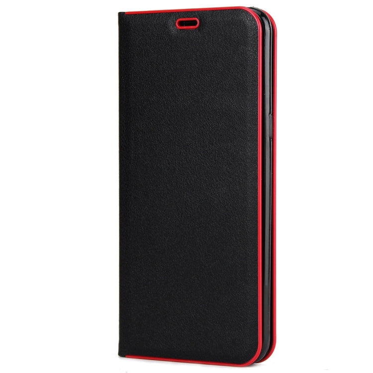 For Galaxy S8 + / G9550 Cowhide Texture PC Bumper Frame Strong Magnetic Adsorption Horizontal Flip Leather Case with Card Slots & Holder