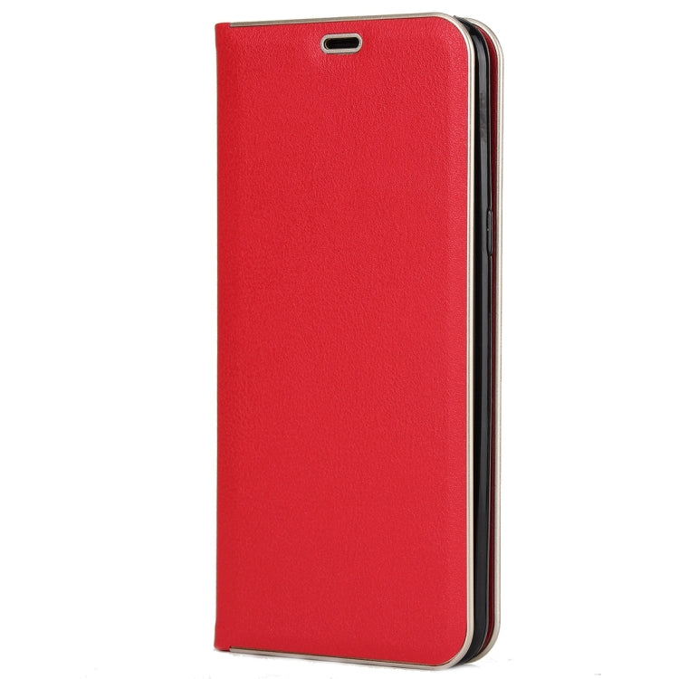 For Galaxy S8 + / G9550 Cowhide Texture PC Bumper Frame Strong Magnetic Adsorption Horizontal Flip Leather Case with Card Slots & Holder