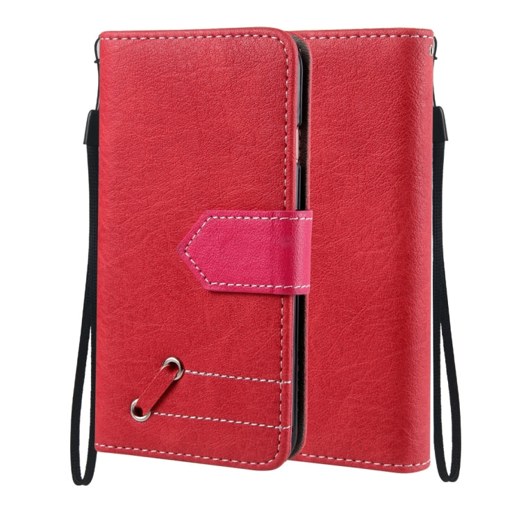 For Galaxy J3 (2017) (US Version) Retro Crazy Horse Texture Contrast Color Horizontal Flip Leather Case with Holder & Card Slots & Wallet & Photo Frame & Lanyard