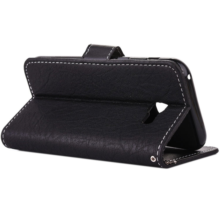 For Galaxy A3 (2017) Retro Crazy Horse Texture Contrast Color Horizontal Flip Leather Case with Holder & Card Slots & Wallet & Photo Frame & Lanyard