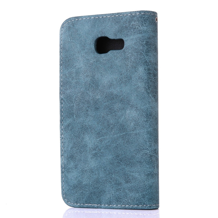 For Galaxy A3 (2017) Retro Crazy Horse Texture Contrast Color Horizontal Flip Leather Case with Holder & Card Slots & Wallet & Photo Frame & Lanyard