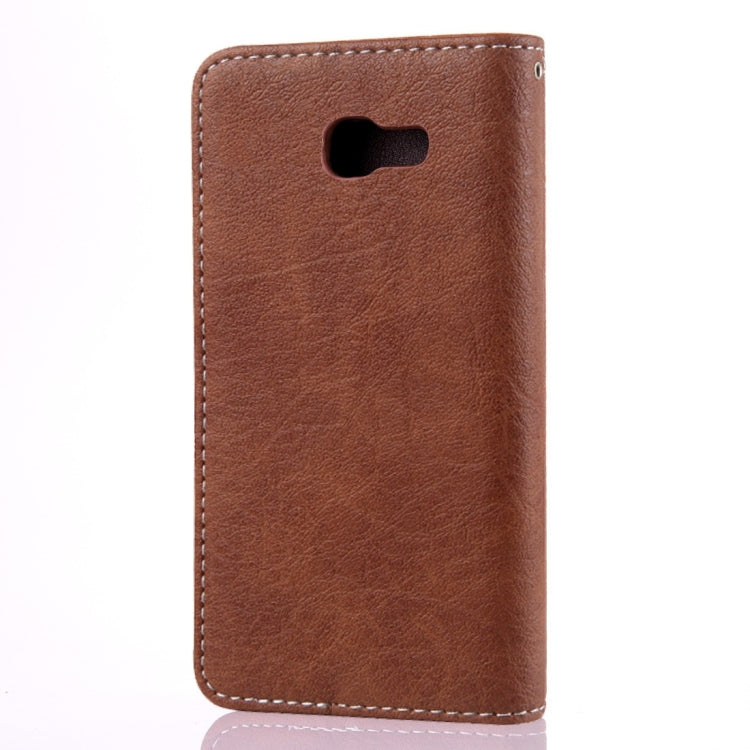 For Galaxy A3 (2017) Retro Crazy Horse Texture Contrast Color Horizontal Flip Leather Case with Holder & Card Slots & Wallet & Photo Frame & Lanyard