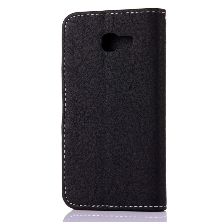 For Galaxy A5 (2017) Retro Crazy Horse Texture Contrast Color Horizontal Flip Leather Case with Holder & Card Slots & Wallet & Photo Frame & Lanyard