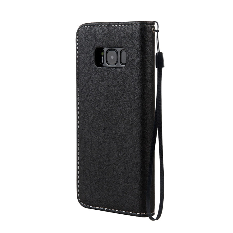 For Galaxy S8 Retro Crazy Horse Texture Contrast Color Horizontal Flip Leather Case with Holder & Card Slots & Wallet & Photo Frame & Lanyard