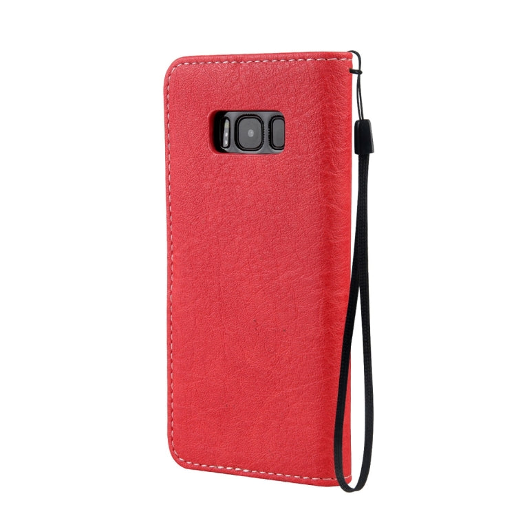 For Galaxy S8 Retro Crazy Horse Texture Contrast Color Horizontal Flip Leather Case with Holder & Card Slots & Wallet & Photo Frame & Lanyard