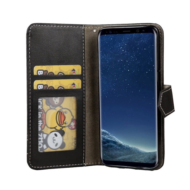 For Galaxy S8 + / G9550 Retro Crazy Horse Texture Contrast Color Horizontal Flip Leather Case with Holder & Card Slots & Wallet & Photo Frame & Lanyard