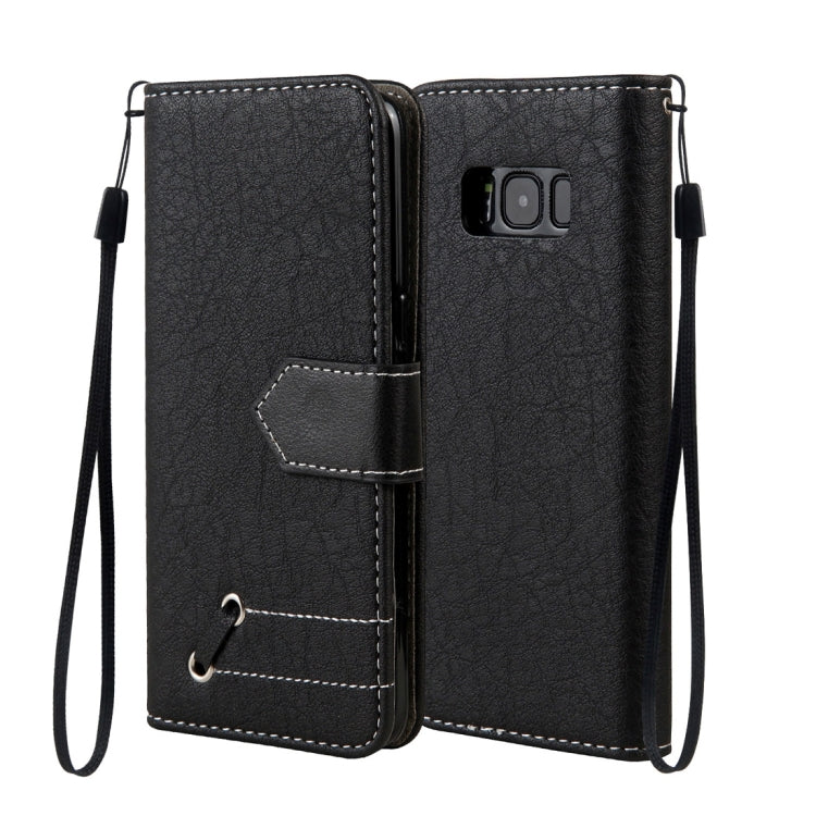 For Galaxy S8 + / G9550 Retro Crazy Horse Texture Contrast Color Horizontal Flip Leather Case with Holder & Card Slots & Wallet & Photo Frame & Lanyard