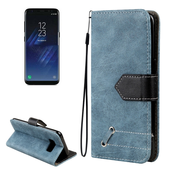 For Galaxy S8 + / G9550 Retro Crazy Horse Texture Contrast Color Horizontal Flip Leather Case with Holder & Card Slots & Wallet & Photo Frame & Lanyard