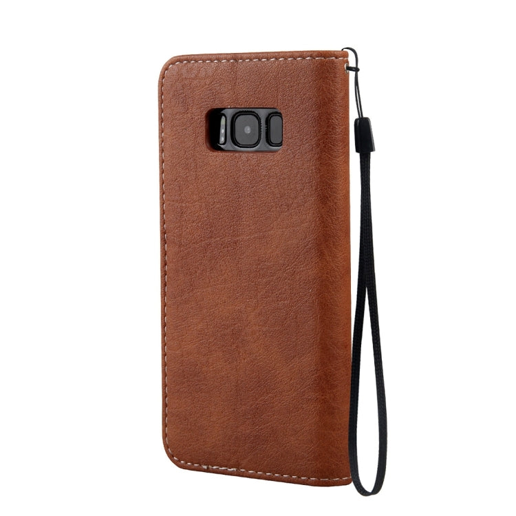 For Galaxy S8 + / G9550 Retro Crazy Horse Texture Contrast Color Horizontal Flip Leather Case with Holder & Card Slots & Wallet & Photo Frame & Lanyard