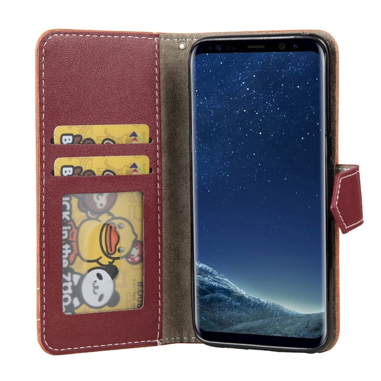 For Galaxy S8 + / G9550 Retro Crazy Horse Texture Contrast Color Horizontal Flip Leather Case with Holder & Card Slots & Wallet & Photo Frame & Lanyard