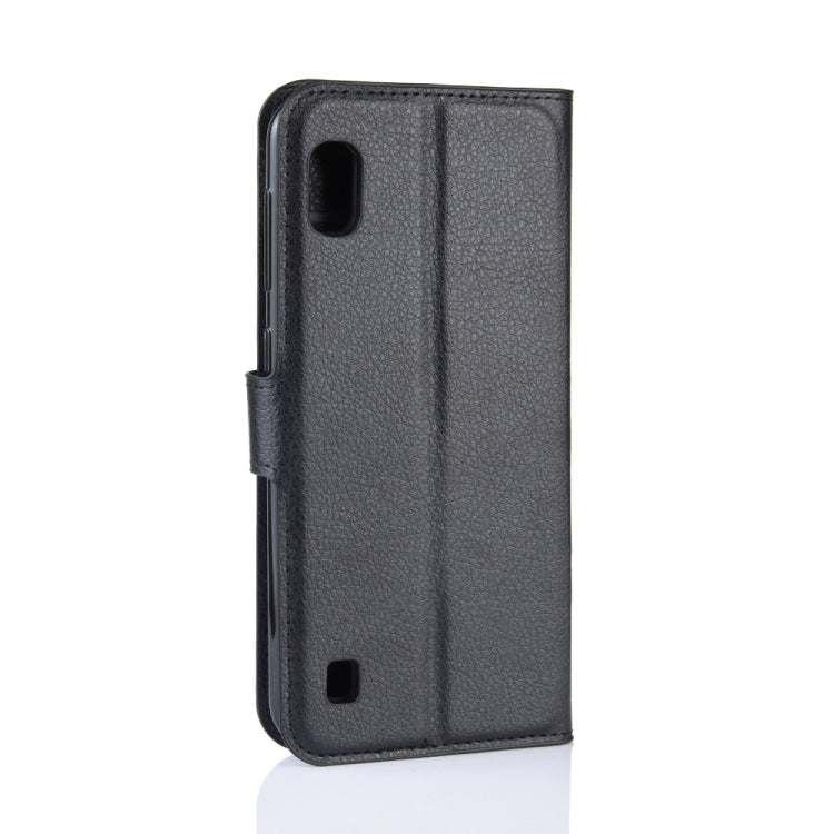 Litchi Texture Horizontal Flip Leather Case for Galaxy A10, with Wallet & Holder & Card Slots