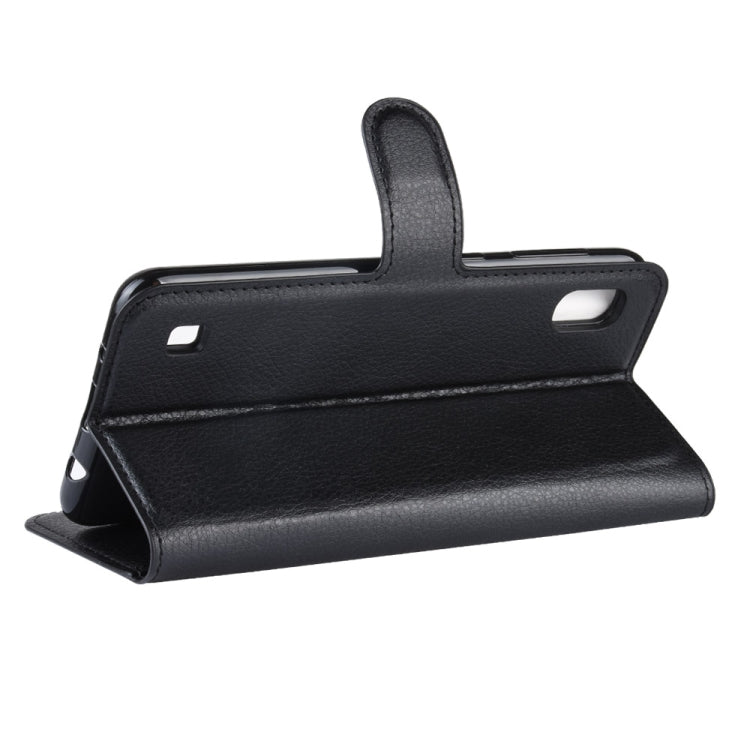 Litchi Texture Horizontal Flip Leather Case for Galaxy A10, with Wallet & Holder & Card Slots