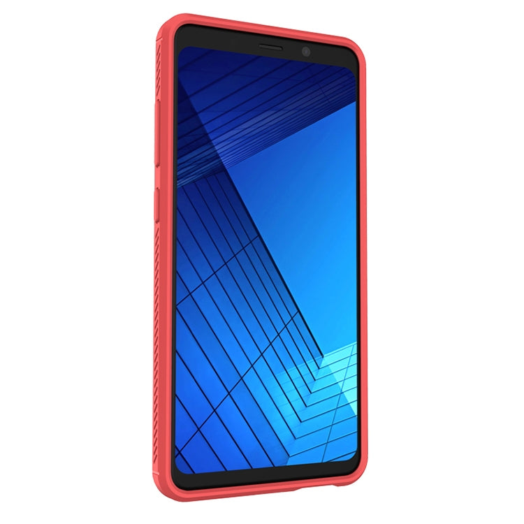 Lenuo Leshen Series for Galaxy A8+ (2018) TPU Litchi Texture Dropproof Protective Back Cover Case