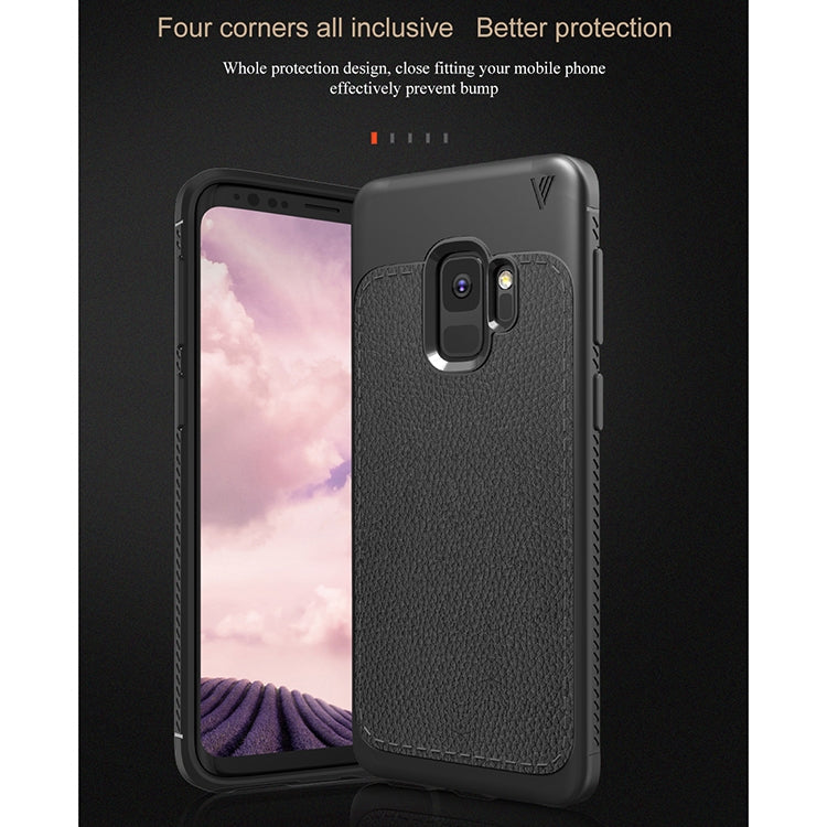Lenuo Leshen Series for Samsung Galaxy S9 TPU Litchi Texture Dropproof Protective Back Cover Case