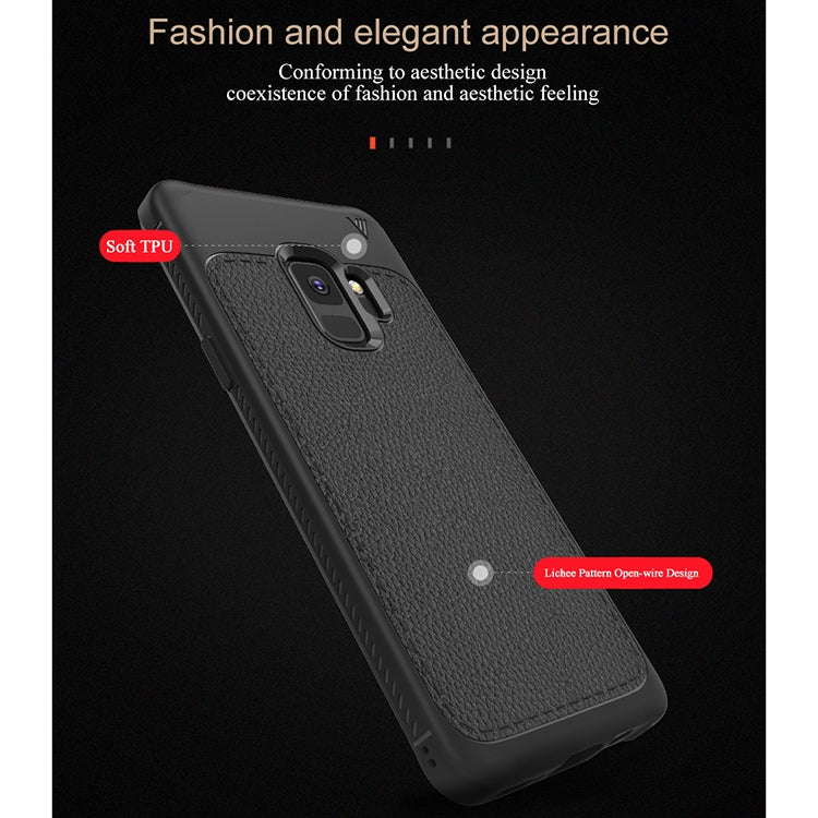 Lenuo Leshen Series for Samsung Galaxy S9 TPU Litchi Texture Dropproof Protective Back Cover Case