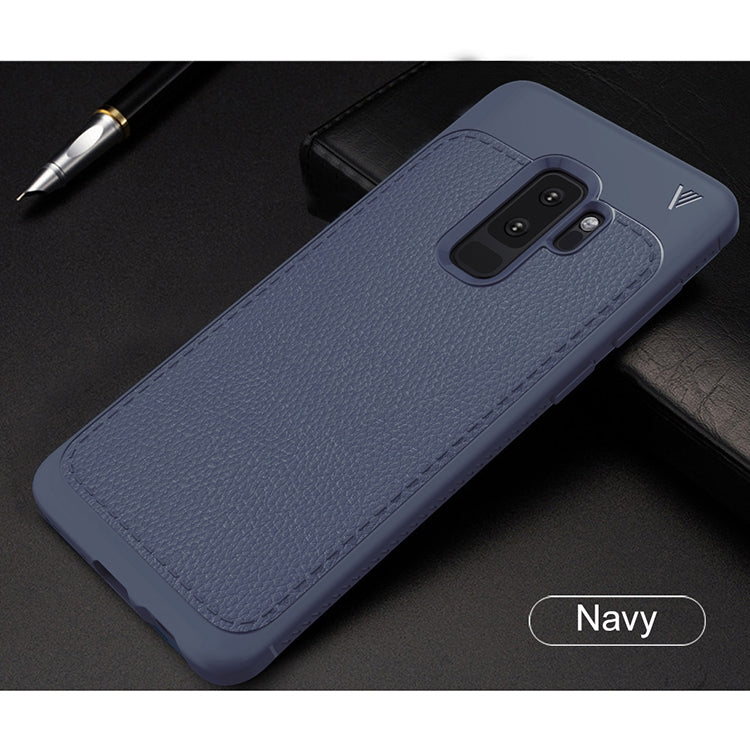 Lenuo Leshen Series for Samsung Galaxy S9+ TPU Litchi Texture Dropproof Protective Back Cover Case