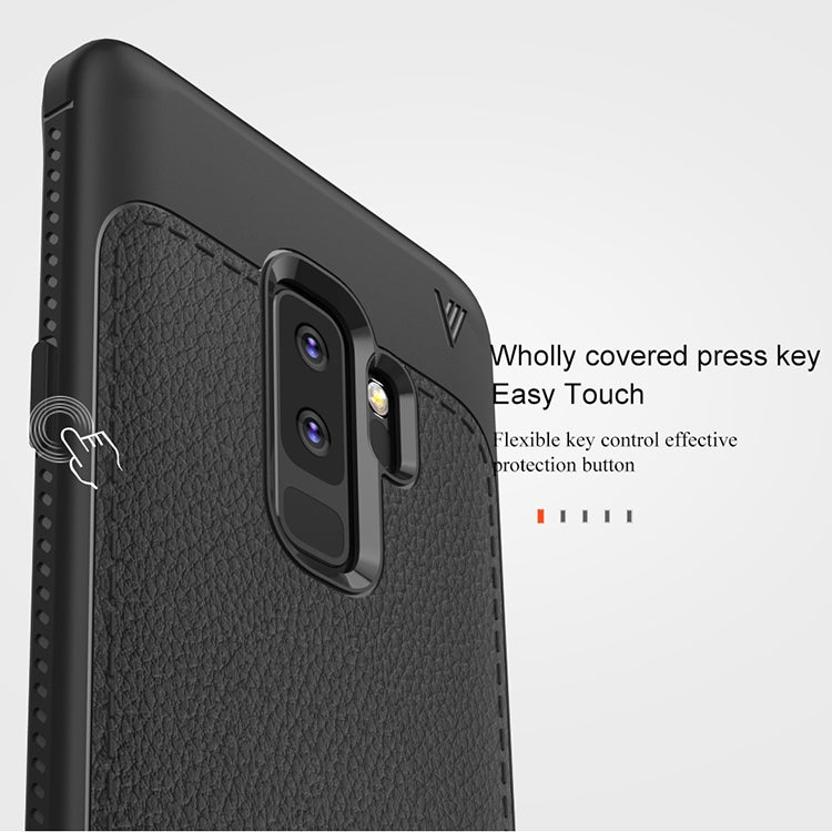 Lenuo Leshen Series for Samsung Galaxy S9+ TPU Litchi Texture Dropproof Protective Back Cover Case