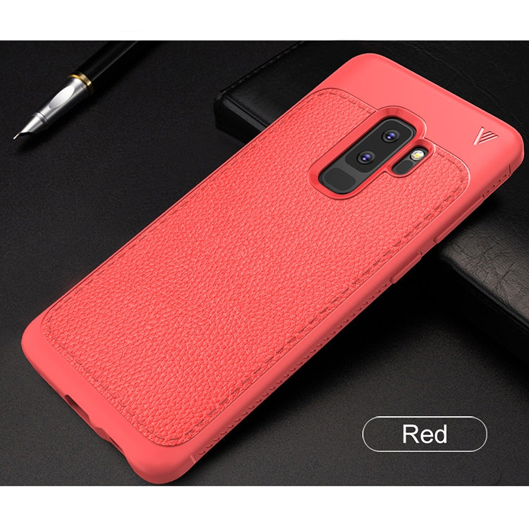 Lenuo Leshen Series for Samsung Galaxy S9+ TPU Litchi Texture Dropproof Protective Back Cover Case