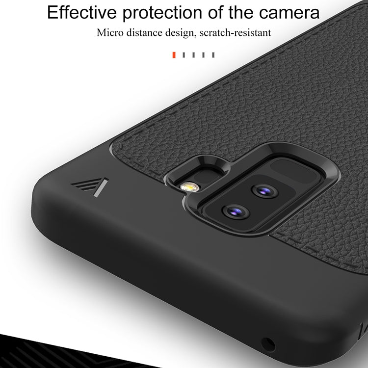 Lenuo Leshen Series for Samsung Galaxy S9+ TPU Litchi Texture Dropproof Protective Back Cover Case