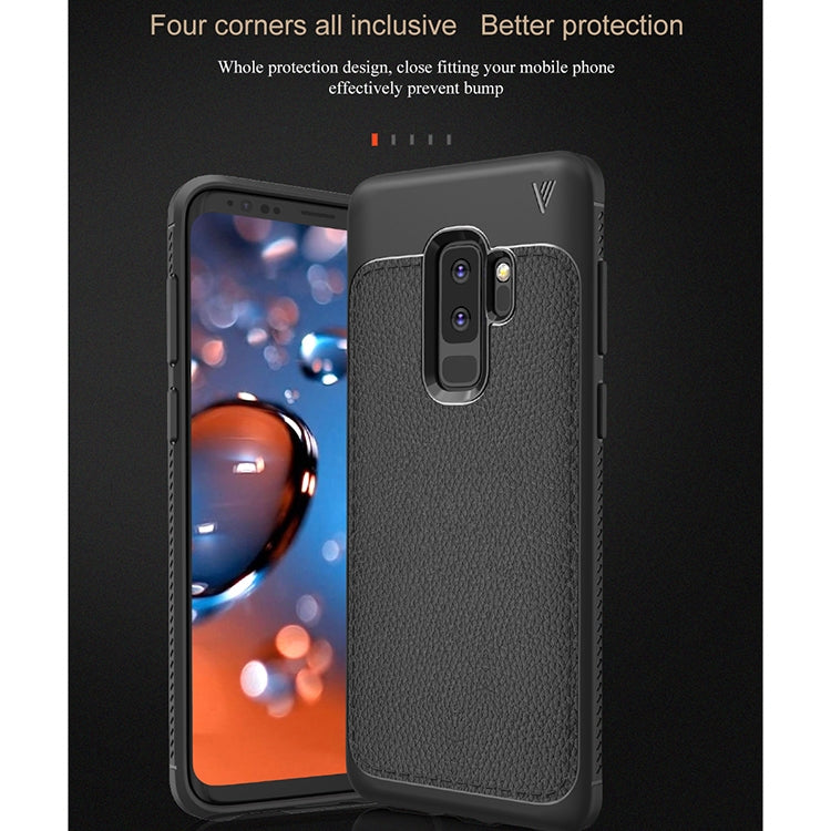 Lenuo Leshen Series for Samsung Galaxy S9+ TPU Litchi Texture Dropproof Protective Back Cover Case