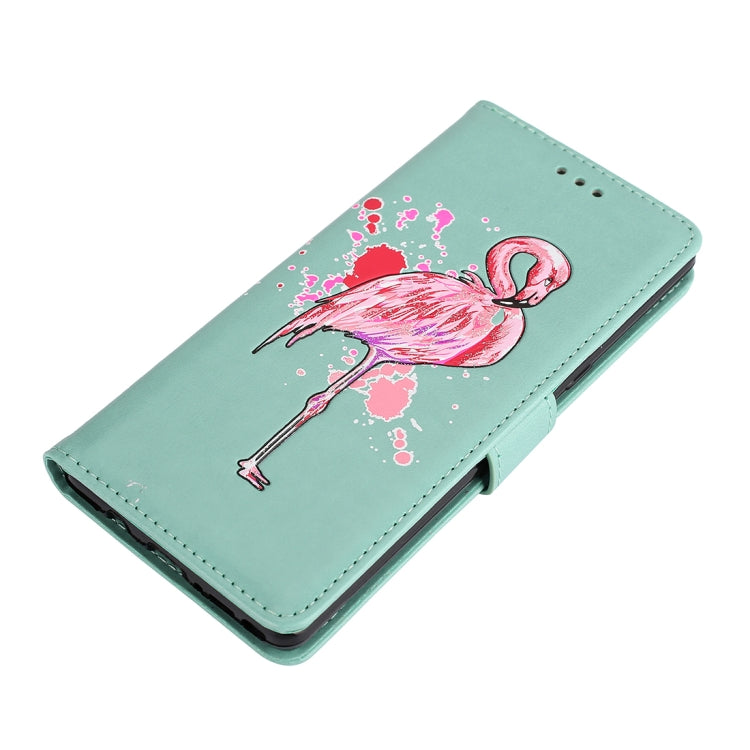 For Galaxy Note 8 Glittery Powder Flamingo Print Horizontal Flip Leather Case with Holder & Wallet & Card Slots & Photo Frame
