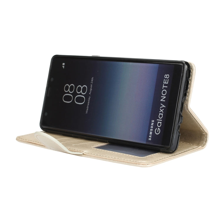 For Galaxy Note 8 Glittery Powder Flamingo Print Horizontal Flip Leather Case with Holder & Wallet & Card Slots & Photo Frame