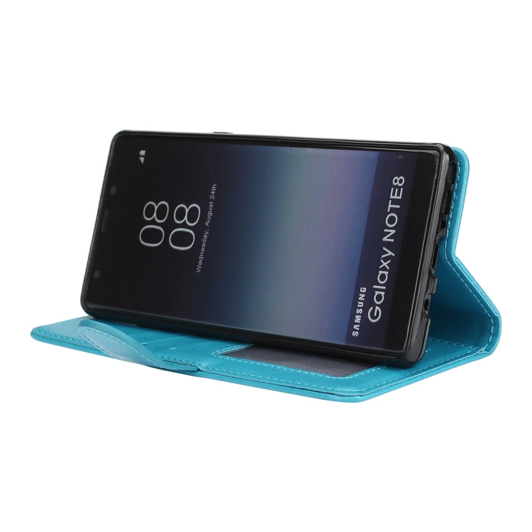 For Galaxy Note 8 Glittery Powder Flamingo Print Horizontal Flip Leather Case with Holder & Wallet & Card Slots & Photo Frame