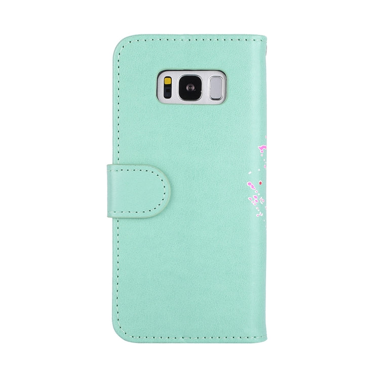 For Galaxy S8 Glittery Powder Flamingo Print Horizontal Flip Leather Case with Holder & Wallet & Card Slots & Photo Frame