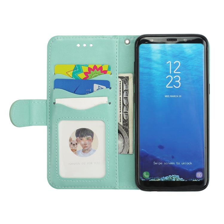 For Galaxy S8 Glittery Powder Flamingo Print Horizontal Flip Leather Case with Holder & Wallet & Card Slots & Photo Frame