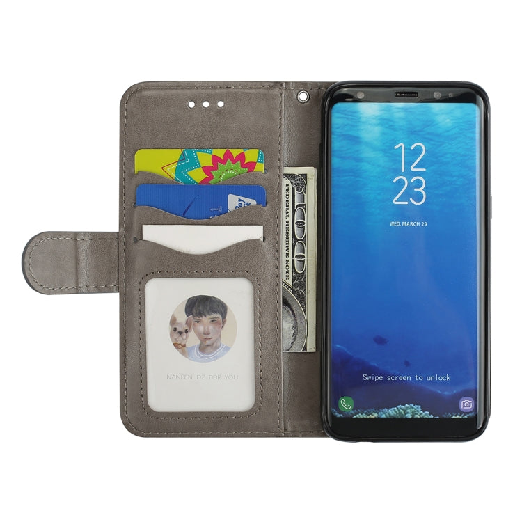 For Galaxy S8 Glittery Powder Flamingo Print Horizontal Flip Leather Case with Holder & Wallet & Card Slots & Photo Frame